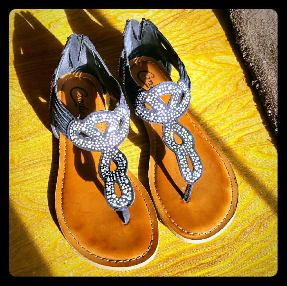 Candies black sandals size 7.5